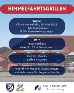 Himmelfahrtsgrillen am 29.05.25 ab 11 Uhr