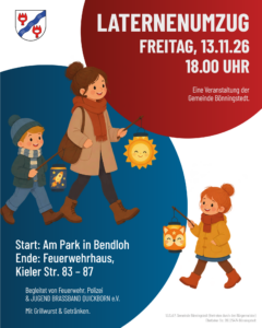Laternenumzug am 13.11.2026 in Bönningstedt ab 18 Uhr